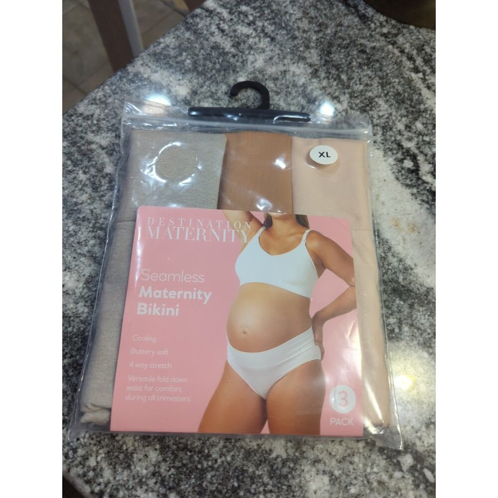 Womens Destination Maternity Cooling Bikini XL Underwear Seamless 3-Pack Multi